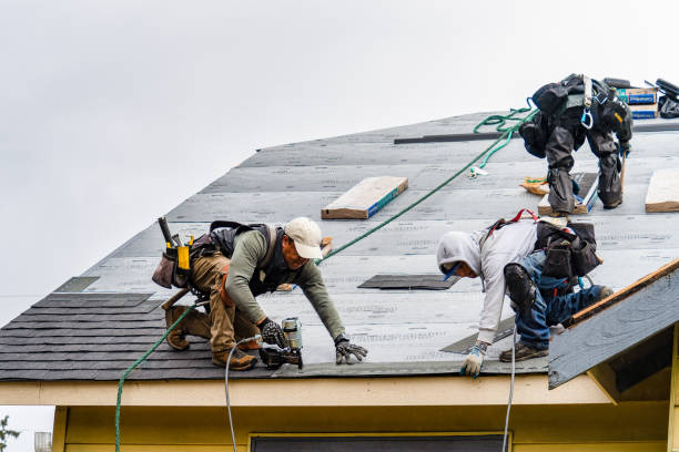 Professional Gutter Installation technician working in Lemont, IL